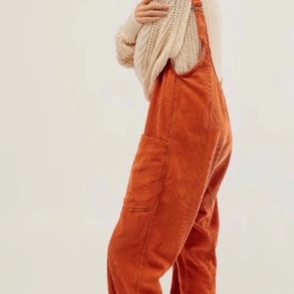 Free People High Roller Corduroy Jumpsuit smoke and pet free home, worn once - Picture 3 of 3